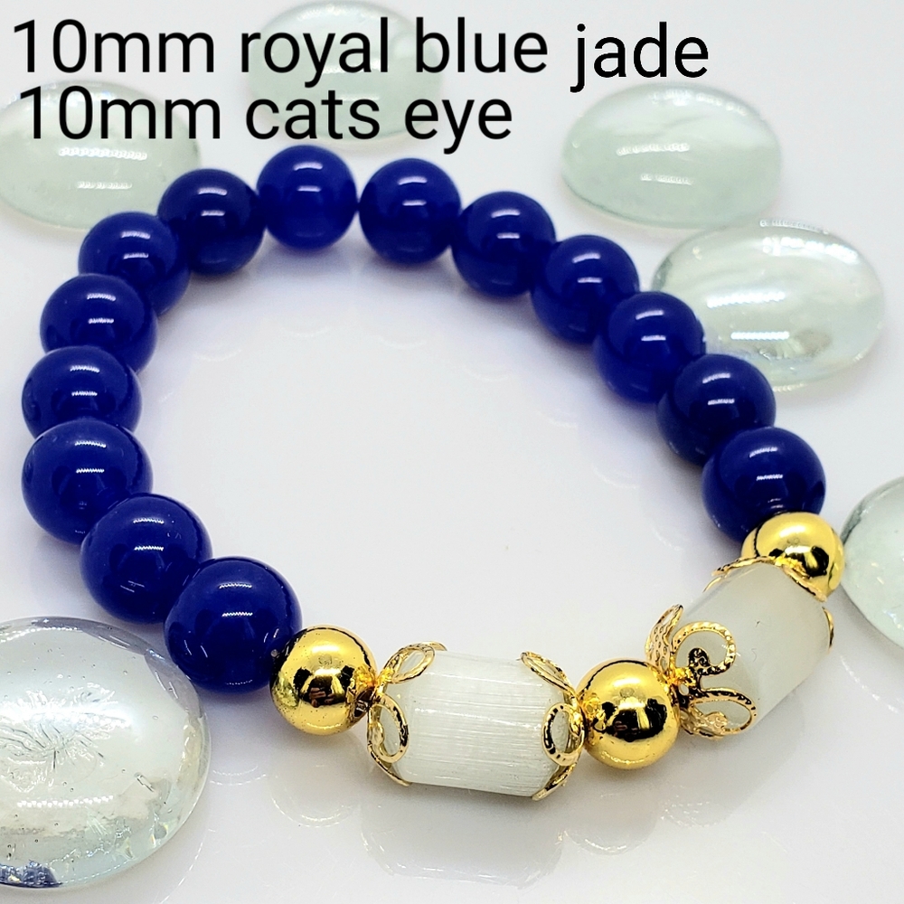 Handcrafted natural stone stretch bracelet